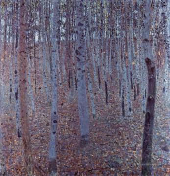 Buchenhain symbolisme Gustav Klimt Peinture à l'huile